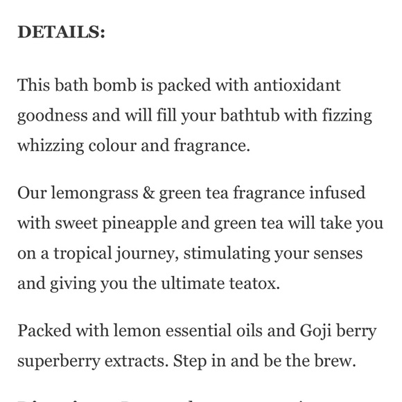 4/$20 Bubble T Lemongrass & Green Tea Bath Fizzer - Picture 3 of 7